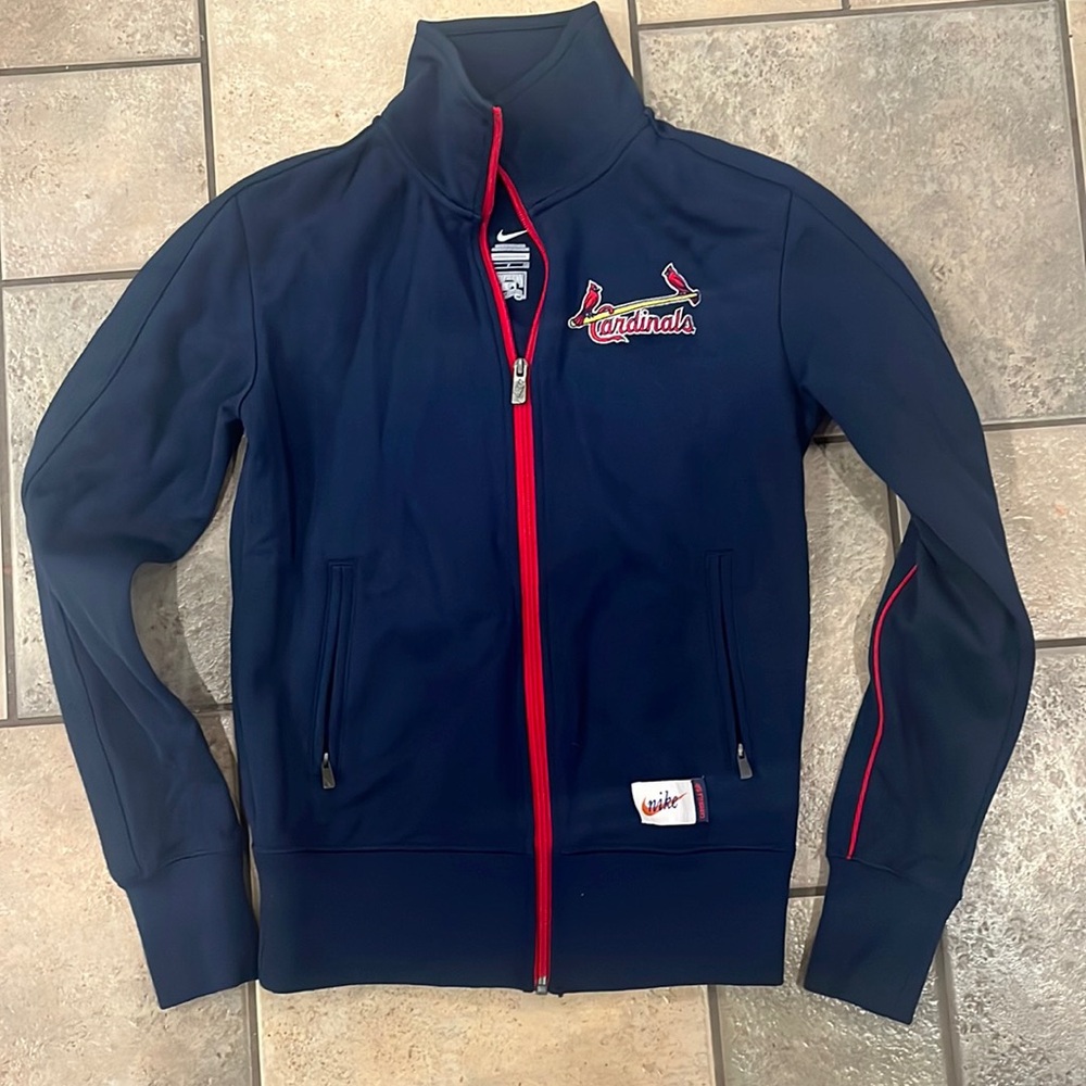 Nike Cooperstown collection St. Louis Cardinals zip down jacket sweater – small